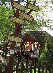 Signpost near the Törökmező Tourist Shelter - Börzsöny Mountains, Ungaria