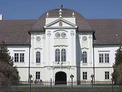 The white Forgách Mansion seems to be shine in the spring sunshine - Szécsény, Ungaria