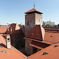 The top of the Gyula Castle with the tower, viewed from the castle wall - Gyula, Hungria