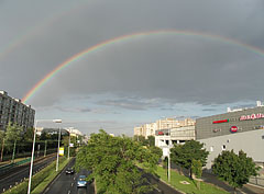 Double rainbow over the Kerepesi Road - Budapest, Ungheria