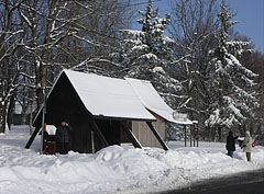 Snow-bound bus stop shelter - Dobogókő, Ungheria