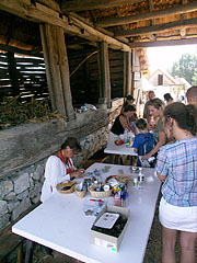 Handicraft demonstration in the barn (in the "common yard of the Palóc kin") - Szentendre (Sant'Andrea), Ungheria