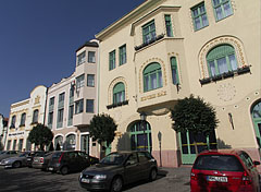 The Kinizsi House and other renovated Art Nouveau (secession style) buildings in the old town (nowadays these are owned by banks and insurance companies) - Veszprém, Węgry