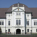 The white Forgách Mansion seems to be shine in the spring sunshine - Szécsény, Угорщина