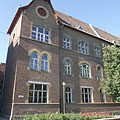 The brick-walled Bethlen Gábor Reformed High School (or Secondary School) - Hódmezővásárhely, Hongarije