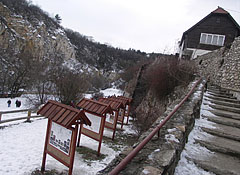 The gate of the Pálvölgyi Cave on the street, the area was originally a quarry or stone-pit - Budapest, Ungari