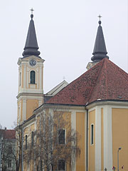 The baroque style twin-towered Mary Magdalene's Roman Catholic Parish Church - Zalaegerszeg, Hungary