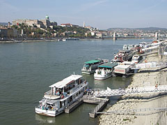 The Danube River at Budapest downtown, as seen from the Pest side of the Elisabeth Bridge - ブダペスト, ハンガリー