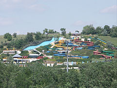 Az aquapark látképe a Hungaroringről - Mogyoród, Magyarország