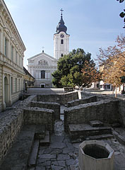 Memi pasa török fürdőjének romjai a Ferences templom előtt - Pécs, Magyarország